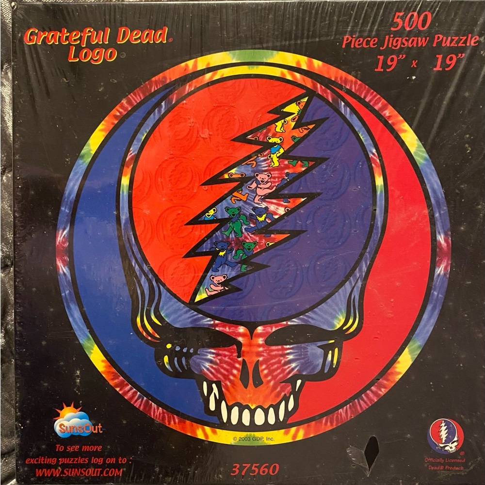 Grateful Dead Colorful Steal Your Face Logo Puzzle 2003 - 500 Pieces Unopened